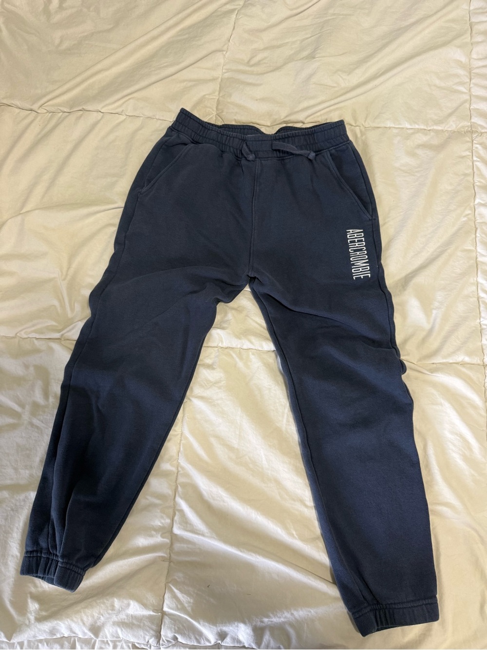 abercrombie kids Navy Logo Jogger Sweatpants